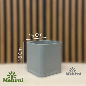 گلدان مکعبی دهنه 15 سانتیمتر (کد 104/15B)