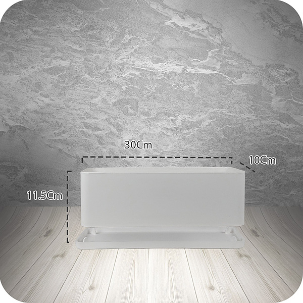 Box Planter 304/10B<span> - </span>White