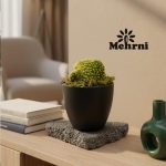 101.15----black گلدان منحنی گرد